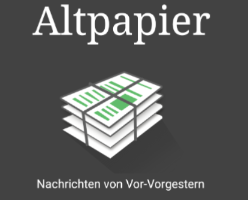 Logo der App "Altpapier Nachrichten von Vor-Vorgestern"