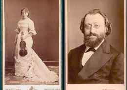 mit Portraitaufnahmen von Fernanda Tedesca (aufgen. 1875) und Max Christian Friedrich Bruch (aufgen. 1895)