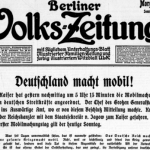 Titelseite der "Berliner Volks-Zeitung" aus dem Jahre 1917