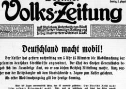 Titelseite der "Berliner Volks-Zeitung" aus dem Jahre 1917