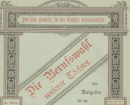 Titelblatt von "Die Berufswahl unserer Töchter" von 1885