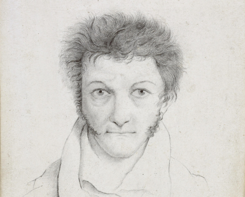 Selbstportrait von E.T.A. Hoffmann (ca. 1800) in einer Nachzeichnung des Malers Ludwig Buchhorn (o. J.)