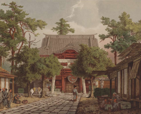 Bild des Lebens in Edo im 19 Jahrhundert