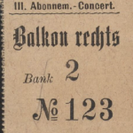 Eintrittskarte zum Konzert