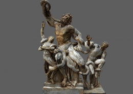 3D-Modell eines Gipsmodells aus dem Jahr 1844 von der antiken Laokoon-Gruppe
